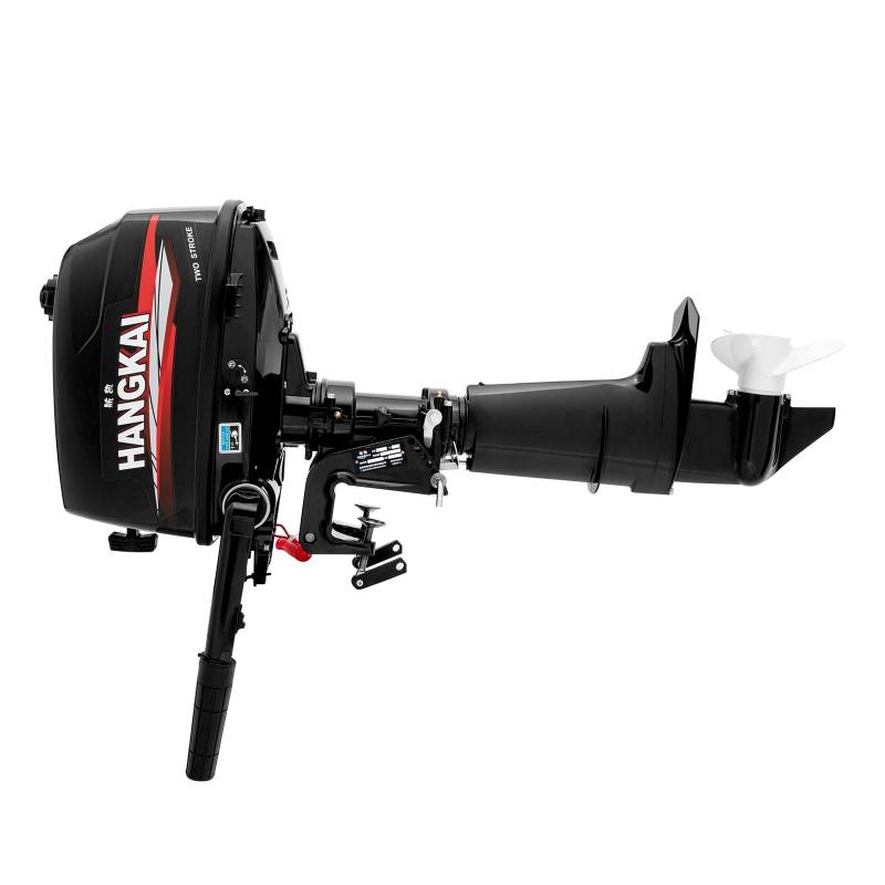 2-Takt 6hp Außenborder Motor Aluminiumlegierung Benzinmotor Fischerboot Bootsmotor Aussenborder Elektromotor Manueller Start Wasserkühlung System Geräuscharm, 102cc von Desnysmf
