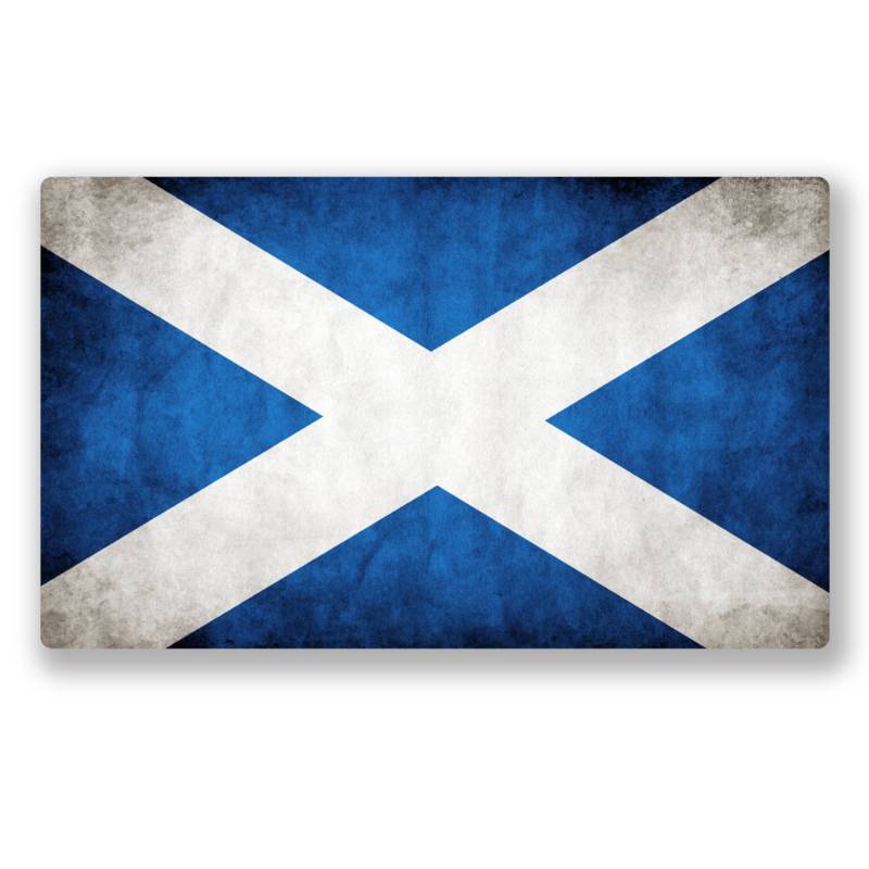 #0027/VS Vinyl-Aufkleber, Schottland-Flagge, selbstklebend, 10 cm breit x 6 cm hoch, 2 Stück von DestinationVinyl