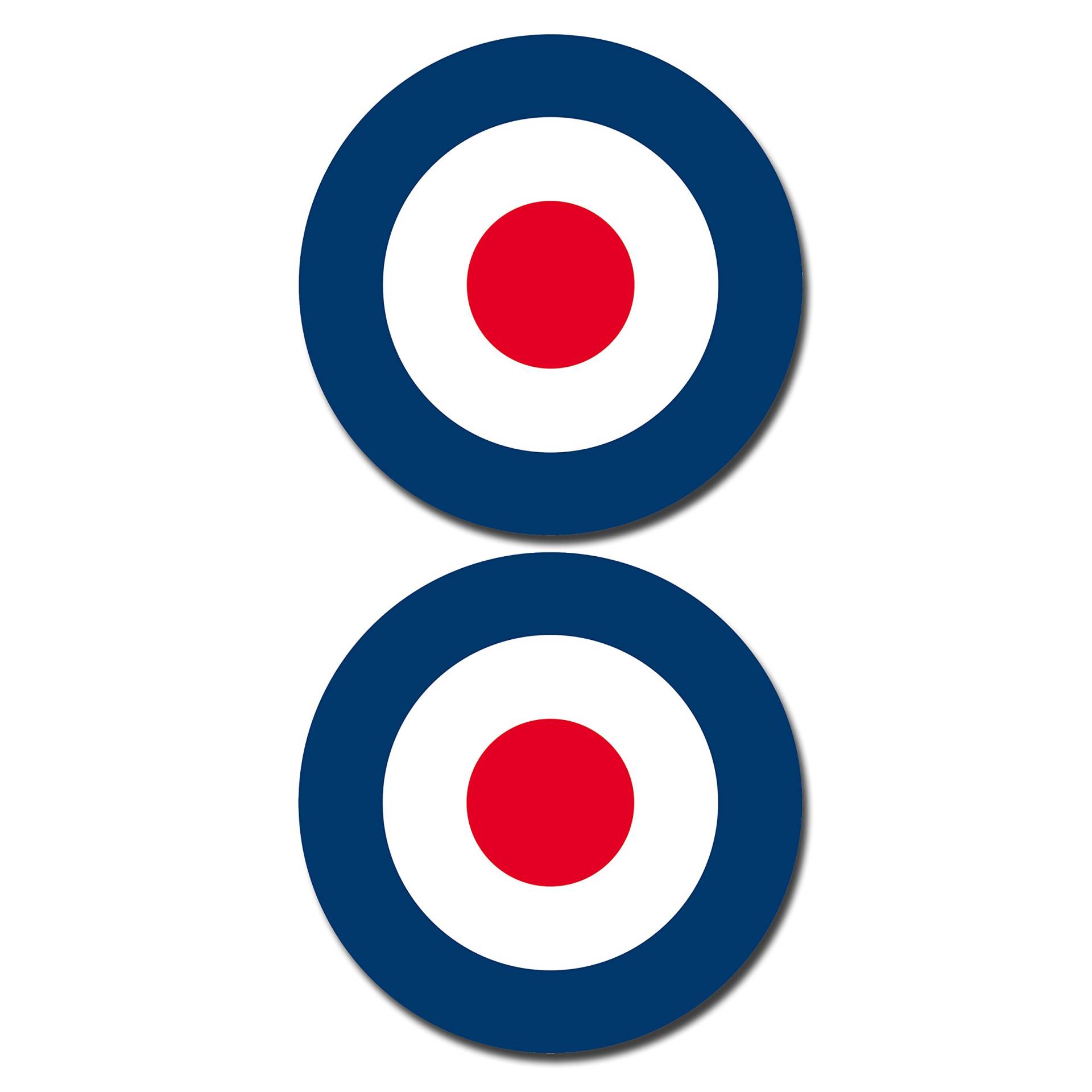 2 x 150 mm glänzende Vinyl-Aufkleber – RAF Roundel The Who Mod Target Vespa #0215 (selbstklebend) von DestinationVinyl