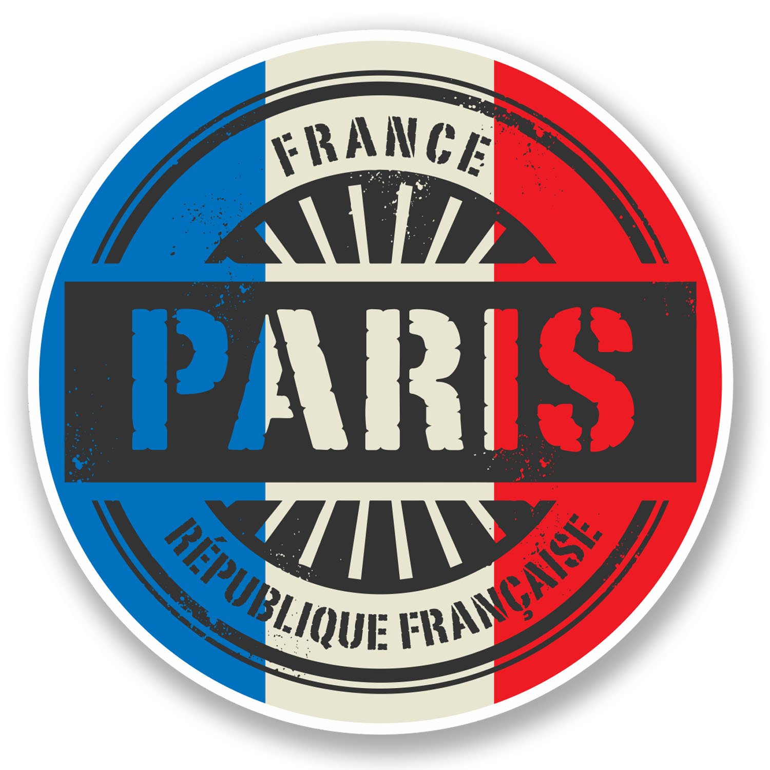 Vinyl-Aufkleber #6021, Motiv: Paris Frankreich, 10 x 10 cm, 2 Stück von DestinationVinyl