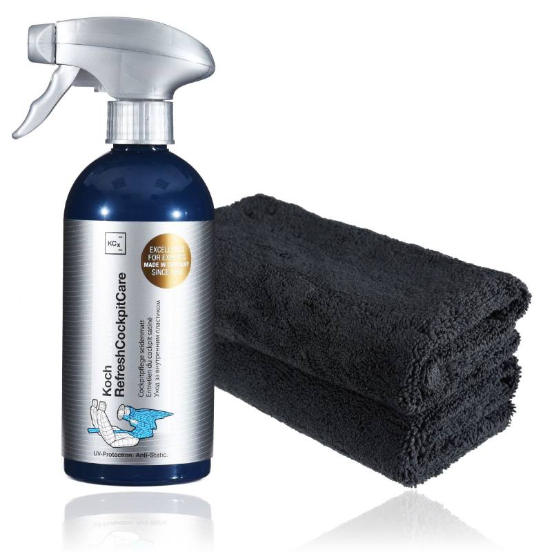 Detail Passion Bundle Innenraumreiniger Innenraumpflege Auto Set: Koch Chemie MultiInteriorCleaner 750ml + 2 Mikrofasertücher von Detail Passion