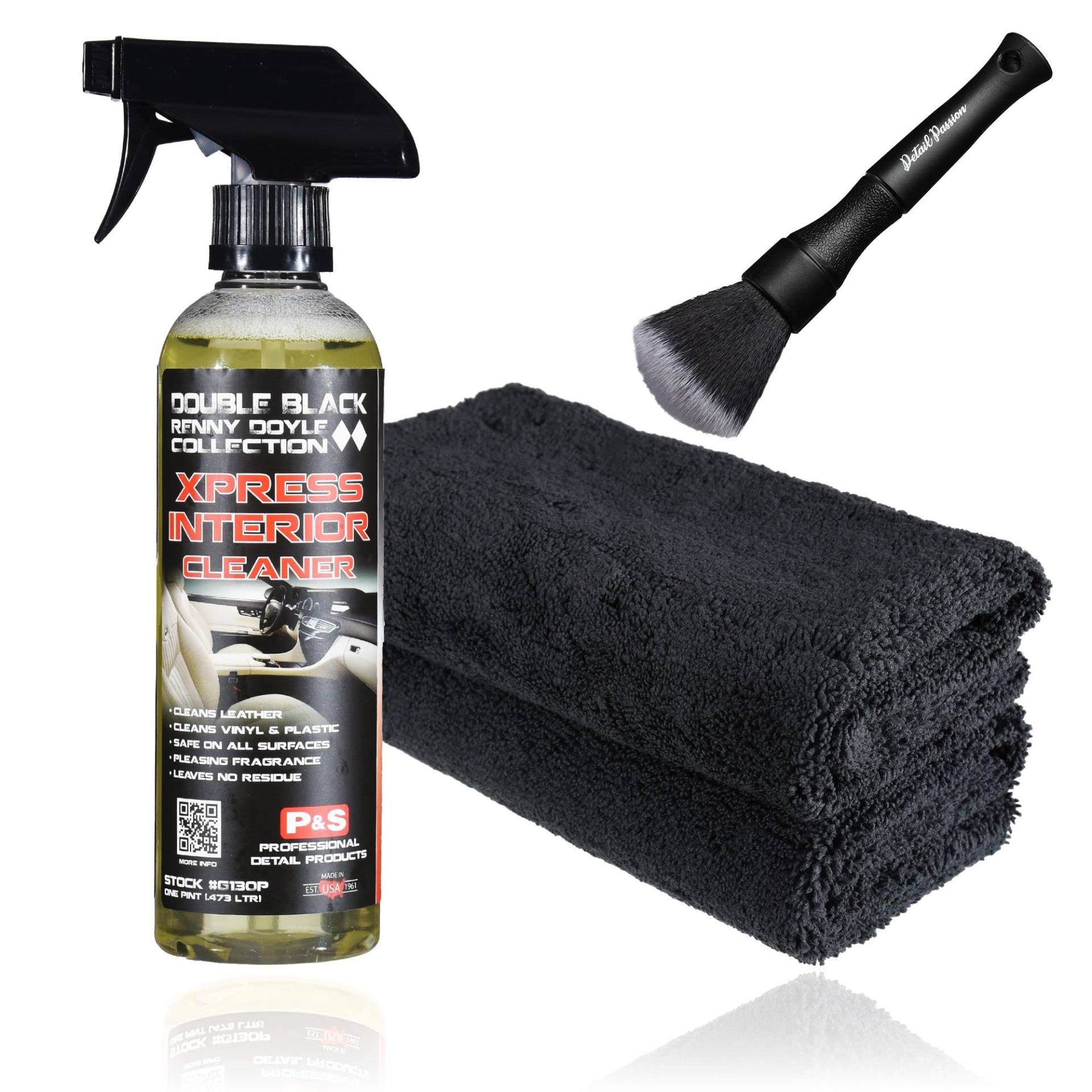 Detail Passion Bundle Innenraumreiniger Innenraumpflege Auto Set: P&S Xpress Interior Cleaner 473 ml + 2 Mikrofasertücher + Pinsel Detail Passion Bundle Innenraumreiniger Innenraumpflege Auto Set: P&S Xpress Interior Cleaner 473 ml + 2 Mikrofasertücher + Pinsel von Detail Passion