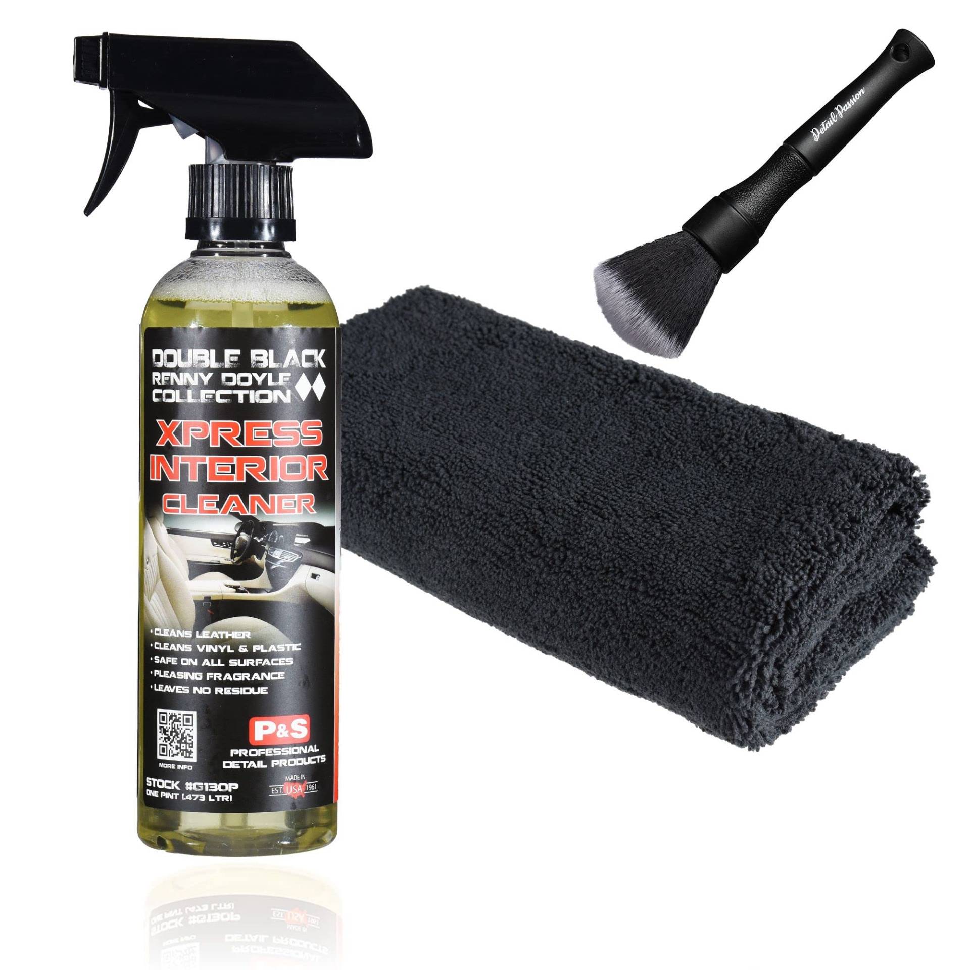 Detail Passion Bundle Innenraumreiniger Innenraumpflege Auto Set: P&S Xpress Interior Cleaner 473 ml + Mikrofasertuch + Pinsel Detail Passion Bundle Innenraumreiniger Innenraumpflege Auto Set: P&S Xpress Interior Cleaner 473 ml + Mikrofasertuch + Pinsel von Detail Passion
