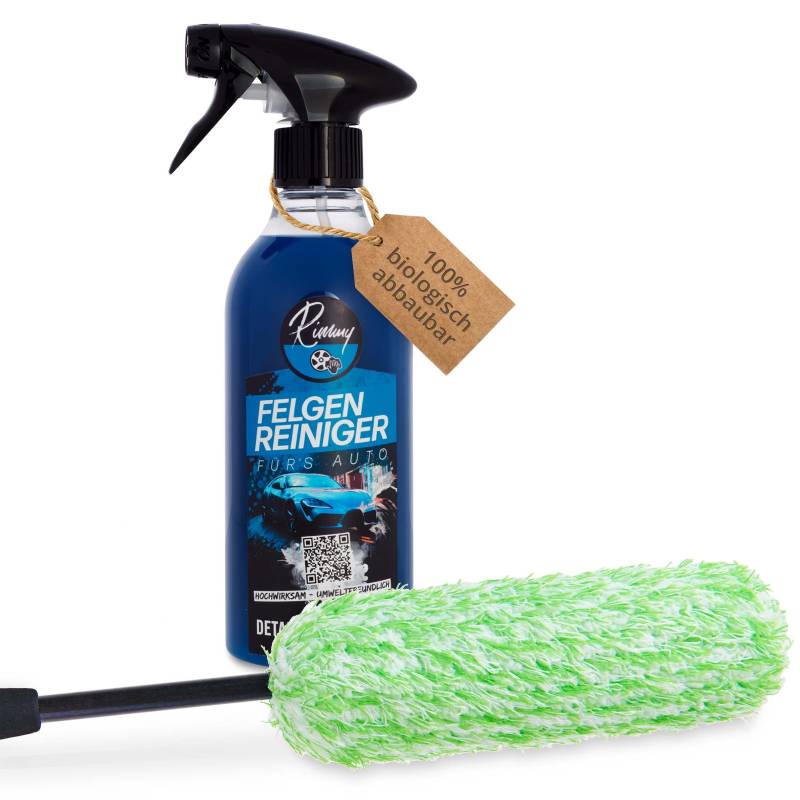 Detailify Premium Felgenreiniger & Felgenbürsten Set PH neutrale Reinigung für Alufelgen Leichtmetallfelgen Stahlfelgen Lackierte Felgen Chromfelgen von Detailify