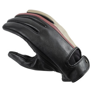 Detlev Louis DL-GM-9  Handschuhe Schwarz Beige Rot von Detlev Louis