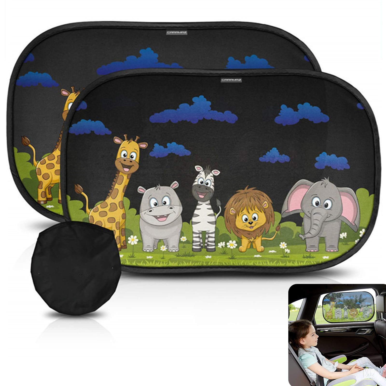Detontek Autofenster Sonnenschutz, Sonnenschutz Kinder, Auto Fenster Sonnenschutz mit Süßen Tier Motiven für Kinder Detontek Autofenster Sonnenschutz, Sonnenschutz Kinder, Auto Fenster Sonnenschutz mit Süßen Tier Motiven für Kinder von Detontek
