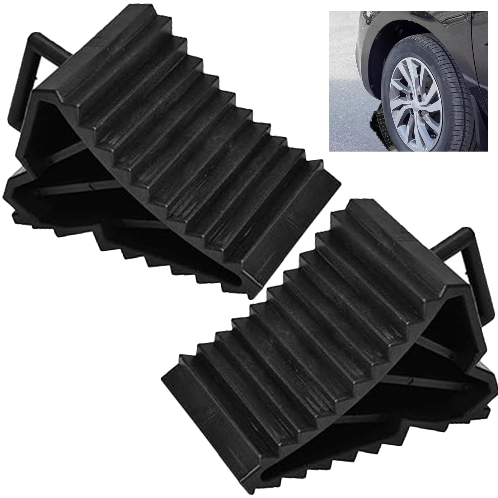 Detontek 2 Stück Unterlegkeile, Anhänger Keile mit Griff, Unterlegkeile Auto, Bremskei, Unterlegkeile Anhänger, Bremskeile für Anhänger, für Wohnwagen, Wohnmobil, Auto, Anhänger, Motorrad Detontek 2 Stück Unterlegkeile, Anhänger Keile mit Griff, Unterlegkeile Auto, Bremskei, Unterlegkeile Anhänger, Bremskeile für Anhänger, für Wohnwagen, Wohnmobil, Auto, Anhänger, Motorrad von Detontek
