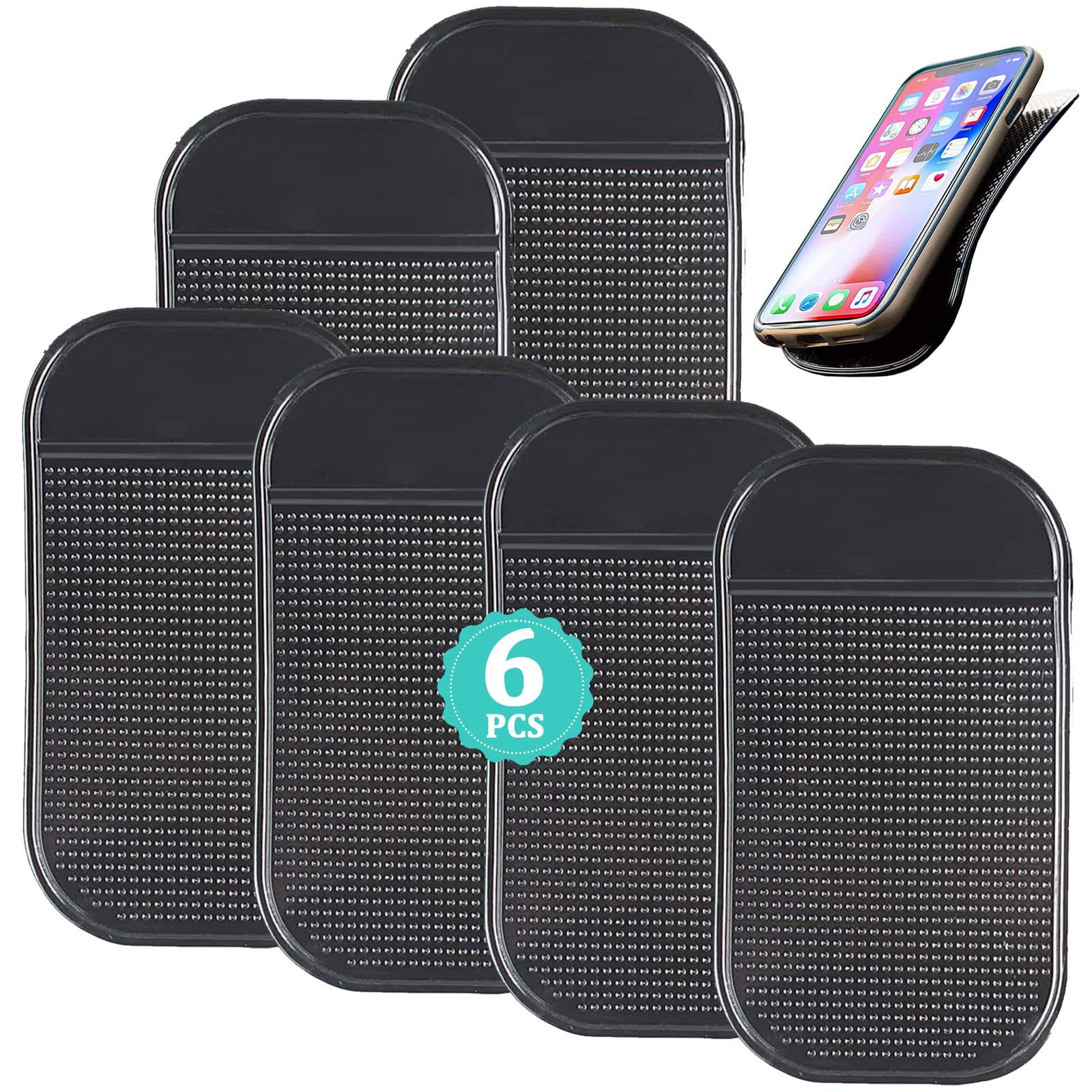 6 Stück Auto Antirutschmatte Anti-Rutsch Pad, Selbstklebende Auto Armaturenbrett Pad Waschbar Wiederverwendbar Antirutschmatte Auto Armaturenbrett zum Halten von Handy Schlüssel Sonnenbrille (14*8cm) 6 Stück Auto Antirutschmatte Anti-Rutsch Pad, Selbstklebende Auto Armaturenbrett Pad Waschbar Wiederverwendbar Antirutschmatte Auto Armaturenbrett zum Halten von Handy Schlüssel Sonnenbrille (14*8cm) von Devenirriche