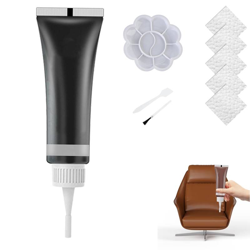 Dewppxi 2025 Upgrade Leder Reparatur Set, Lederreparaturgel für Autositze, Lederreparatur Creme, Vinyl-Reparaturset, Multifunktionaler Lederreparatur Set für Sofa, Schuhe und Jacke (Schwarz) von Dewppxi