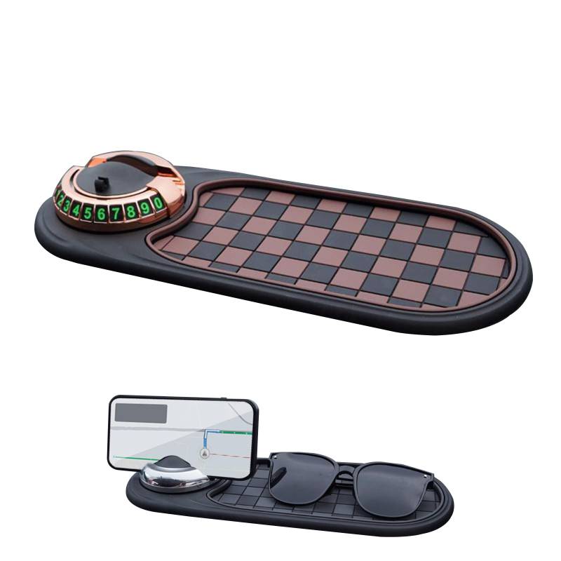 Multifunktions-Auto-Anti-Rutsch-Matte, Handyhalterung fürs Armaturenbrett mit Parknummernfeld, Multifunktionale Auto-Antirutschmatte für Handys, Sonnenbrillen, Schlüssel und Gadgets (C, 1 Stück) von Dewppxi