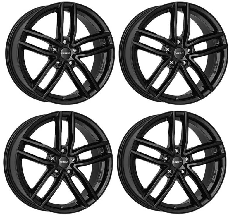 4x Dezent Felgen Alufelgen TR black 7.0Jx17 ET40 5x114,3 kompatibel mit Nissan Almera Tino Juke Primera Qashqai X-Trail Juke Leaf Pulsar von Dezent