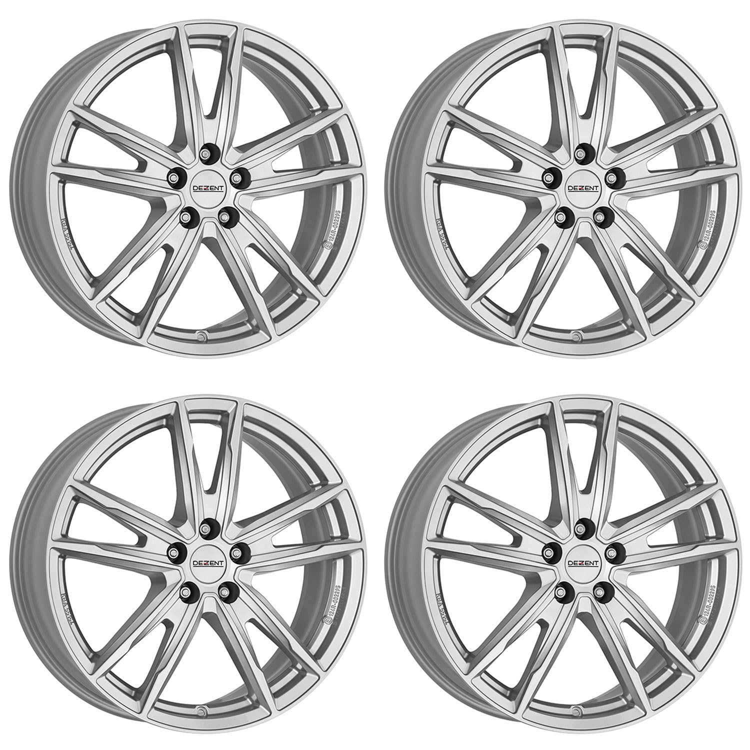4x Dezent Felgen KF silver 6.5Jx17 ET48 5x100 kompatibel mit Audi A1 von Dezent