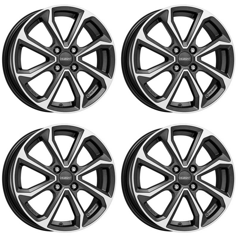 4x Dezent Felgen KT dark 6.0Jx15 ET46 4x100 kompatibel mit Hyundai i10 i20 Bayon i10 von Dezent