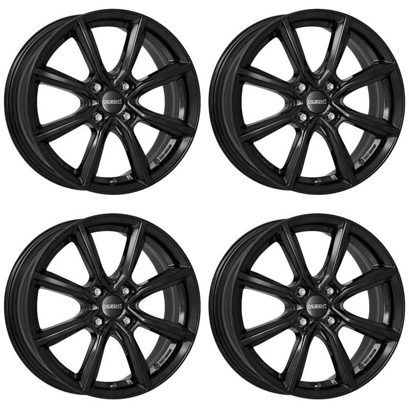 4x Dezent Felgen TN black 6.5Jx16 ET45 4x100 kompatibel mit Dacia Dokker Lodgy Logan Sandero Jogger Sandero Stepway von Dezent