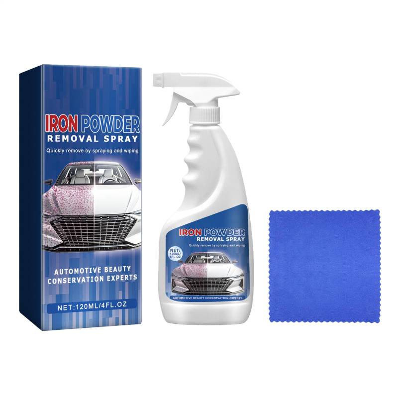 Dfstvup Auto-Rostentfernungsspray, Rostfleckenentferner Badezimmer,Eisenpulver-Entferner, Kfz-Rostentferner | 120 ml Eisenentferner zum Entfernen von Eisenpartikeln in Autolacken, Motorrädern, von Dfstvup