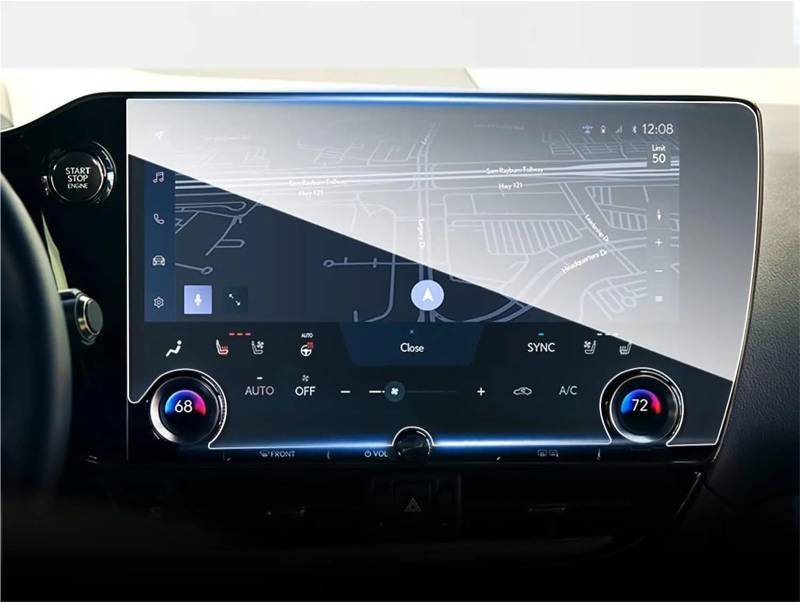 Displayschutzfolie Für Lexus Für NX 250 Für NX 350 Für NX 350h Für NX 450h 2022 2023 Auto Navigation Bildschirm Gehärtetes Glas Film Schutz Auto Innen Zubehör GPS-Navigations-Displayschutz(14INCH) von Dfvajwc