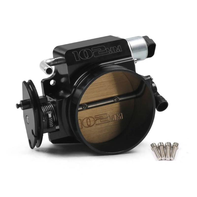Drosselklappe Auto-Modifikationsteile, Schwarz, TT102152, 92 Mm/102 Mm, High Flow, Billet-Aluminium, Drosselklappengehäuse Mit TPS-Sensor Für LS1 LS2 LS3 LS6 LSX Drosselklappenstutzen(102mm) von Dfvajwc