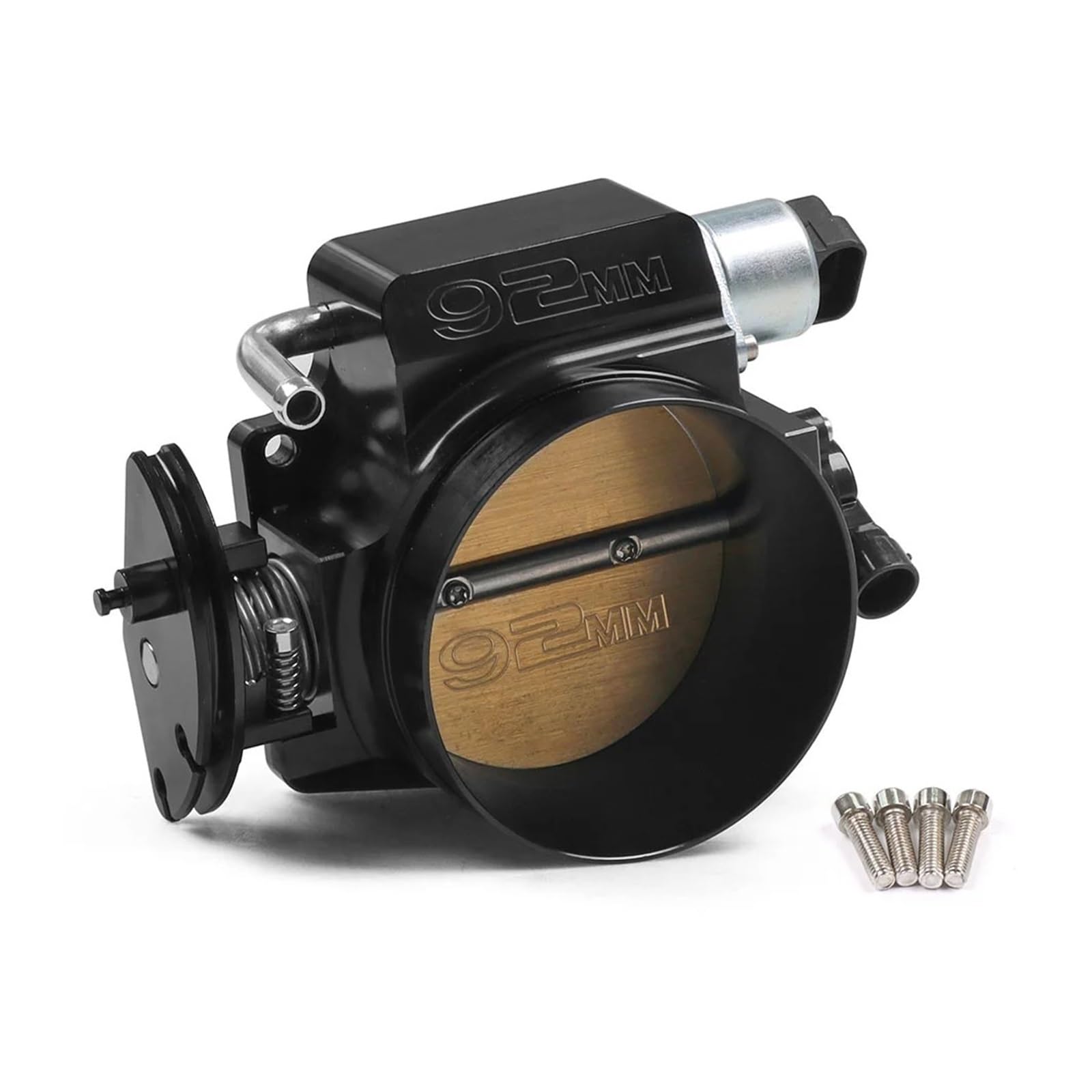 Drosselklappe Auto-Modifikationsteile, Schwarz, TT102152, 92 Mm/102 Mm, High Flow, Billet-Aluminium, Drosselklappengehäuse Mit TPS-Sensor Für LS1 LS2 LS3 LS6 LSX Drosselklappenstutzen(92mm) von Dfvajwc