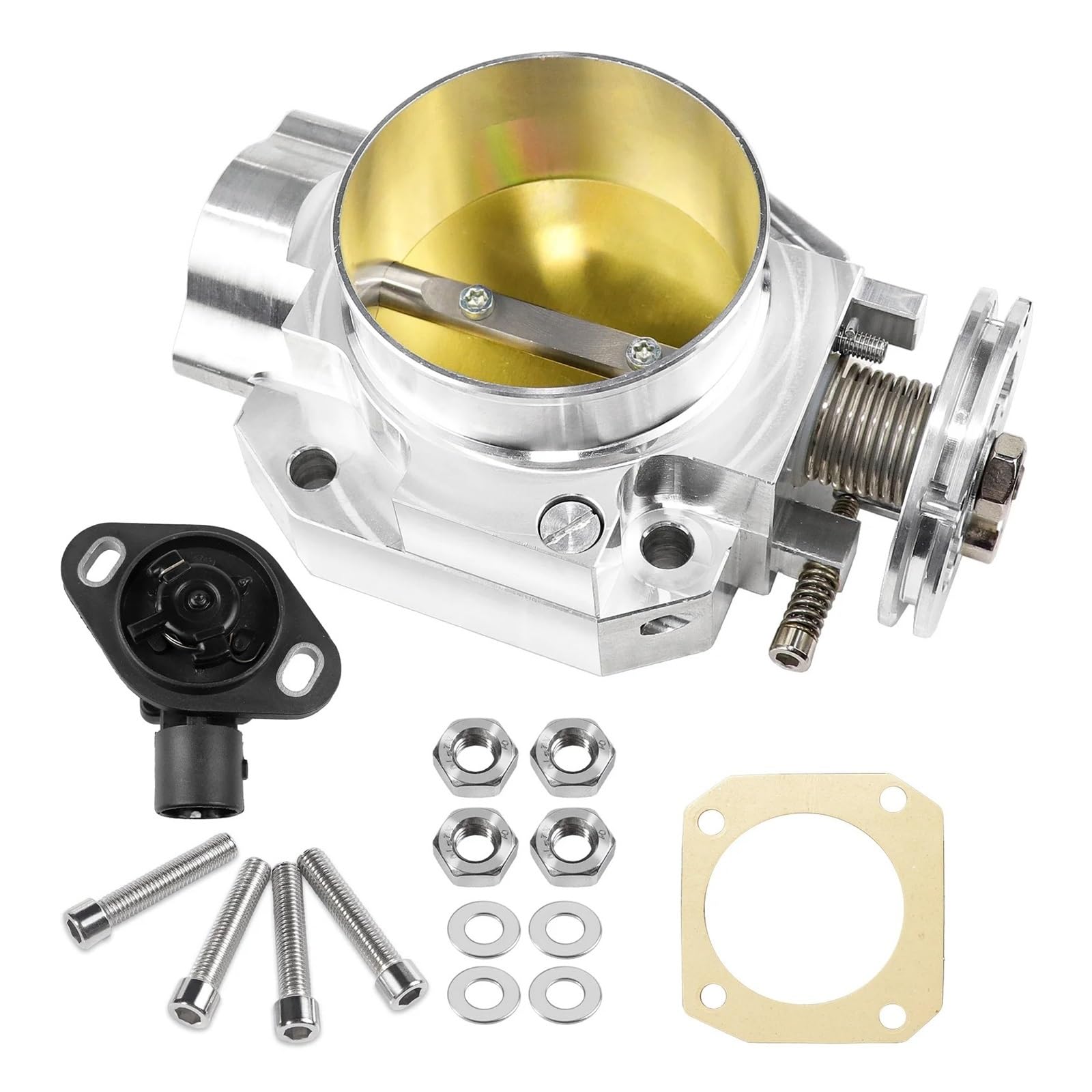 Drosselklappe Für B16 B18 D16 F22 B200 D/B/H/F EF EG EK H22 D15 S2000 Aluminium 70mm Ansaugstutzen CNC Performance Drosselklappenventil Drosselklappenstutzen(Throttle and Sensor) von Dfvajwc