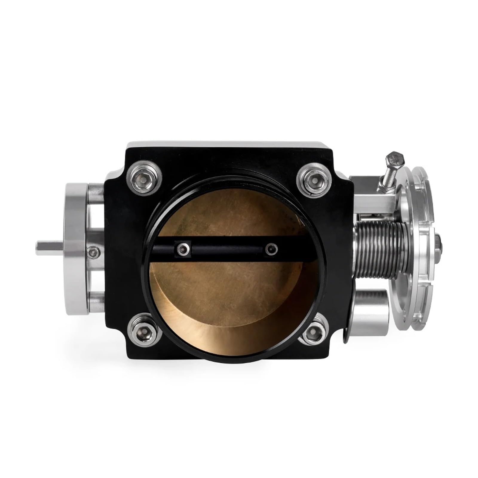 Drosselklappe Universal 70mm/100mm Legierung Aluminium CNC Billet Einlassdrossel Körper RS-THB192 Drosselklappenstutzen(100mm Black) von Dfvajwc