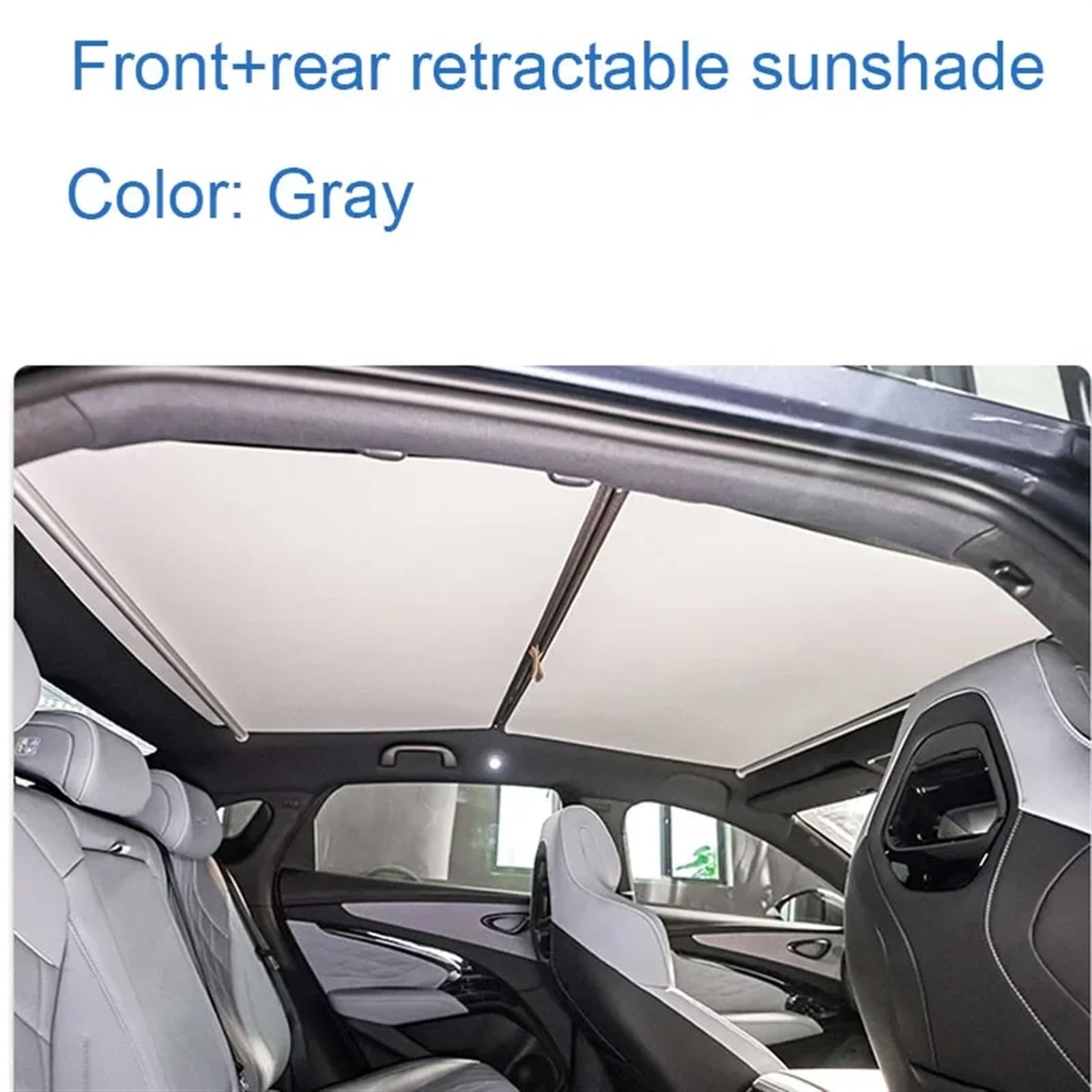 Sonnenschutz Seitenfenster Für BYD Für Seal Für ATTO 4 2022 2023 2024 Auto-Schiebedach Versenkbares Sonnenschutzdach Dachfenster Wärmedämmung Beschattung Auto-Innenausstattung Auto-Sonnenblende(Grey) von Dfvajwc