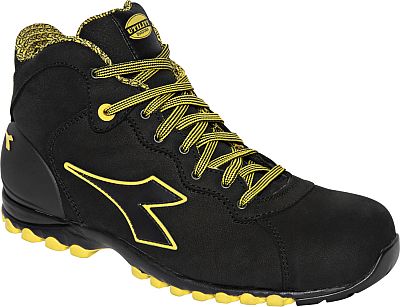 Diadora Utility Beat DA2 Mid S3S, Sicherheitsschuhe Unisex - Schwarz/Gelb - 37 EU von Diadora Utility