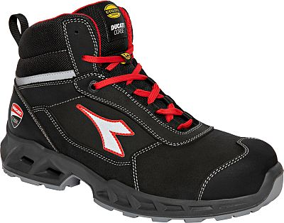 Diadora Utility Ducati Shark Engine Mid S3S, Sicherheitsschuhe - Schwarz/Rot - 38 EU von Diadora Utility