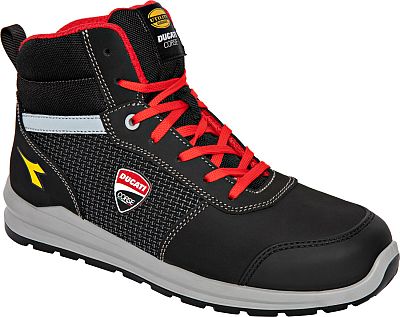 Diadora Utility Ducati Speedy Race Mid S3S, Sicherheitsschuhe - Schwarz/Grau/Rot - 48 EU von Diadora Utility