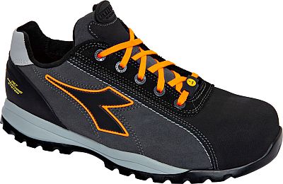 Diadora Utility Glove Net Low Pro S3L, Sicherheitsschuhe Unisex - Dunkelgrau/Schwarz/Neon-Orange - 48 EU von Diadora Utility