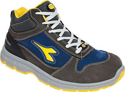 Diadora Utility Run Mid S3S, Sicherheitsschuhe Unisex - Dunkelgrau/Dunkelblau/Gelb - 42 EU von Diadora Utility