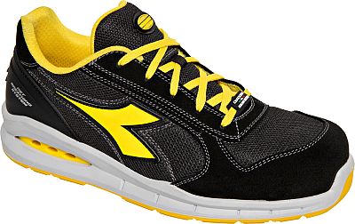 Diadora Utility Run Net AB Low S1PS, Sicherheitsschuhe Unisex - Schwarz/Dunkelgrau/Gelb - 46 EU von Diadora Utility