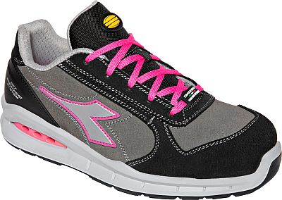 Diadora Utility Run Net AB Low S3S, Sicherheitsschuhe Unisex - Dunkelgrau/Grau/Neon-Pink - 39 EU von Diadora Utility