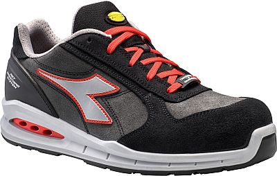 Diadora Utility Run Net AB Low S3S, Sicherheitsschuhe Unisex - Dunkelgrau/Grau/Rot - 44 EU von Diadora Utility