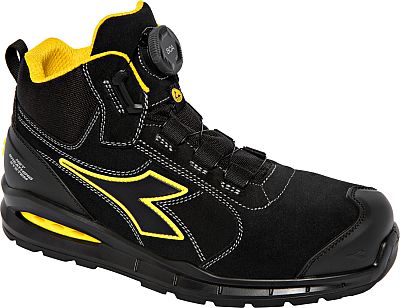 Diadora Utility Run Net AB MSTR B Mid S3S, Sicherheitsschuhe - Schwarz/Gelb - 41 EU von Diadora Utility