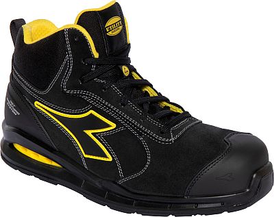 Diadora Utility Run Net AB MSTR Mid S3S, Sicherheitsschuh Unisex - Schwarz/Gelb - 42 EU von Diadora Utility
