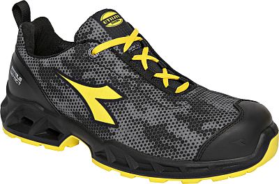 Diadora Utility Shark SI Low S3S, Sicherheitsschuhe Unisex - Schwarz/Grau/Gelb - 42 EU von Diadora Utility