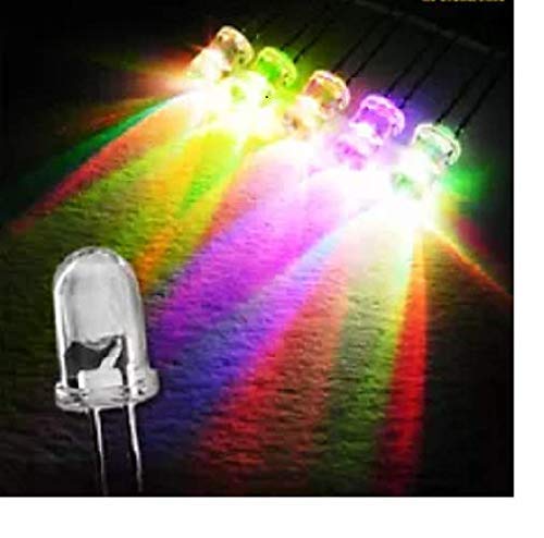 50 x LED 5mm matt/diffus Farbwechsel RGB Auto Regenbogen langsam… von Diamex