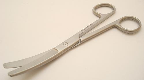 Diamond Edge Sicherheitsschere aus Chirurgenstahl, 15,2 cm, gebogen, abgerundete Spitzen von Diamond Edge
