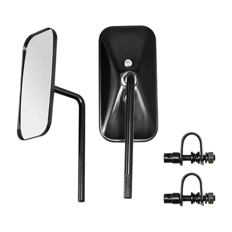 Dickly Motorrad Rückspiegel Lenker End Rückspiegel Stabil Einfach zu Installieren, Um Die Modifikation für Motorrad Ersatzteile zu Installieren, Schwarz von Dickly