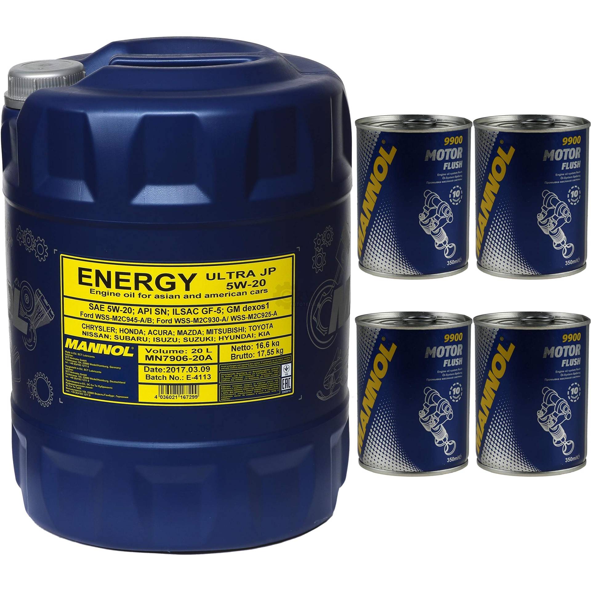 20L MANNOL Motoröl Energy Ultra JP 5W-20 API SN Motorspülung Motor Flush 20L MANNOL Motoröl Energy Ultra JP 5W-20 API SN Motorspülung Motor Flush von Diederichs