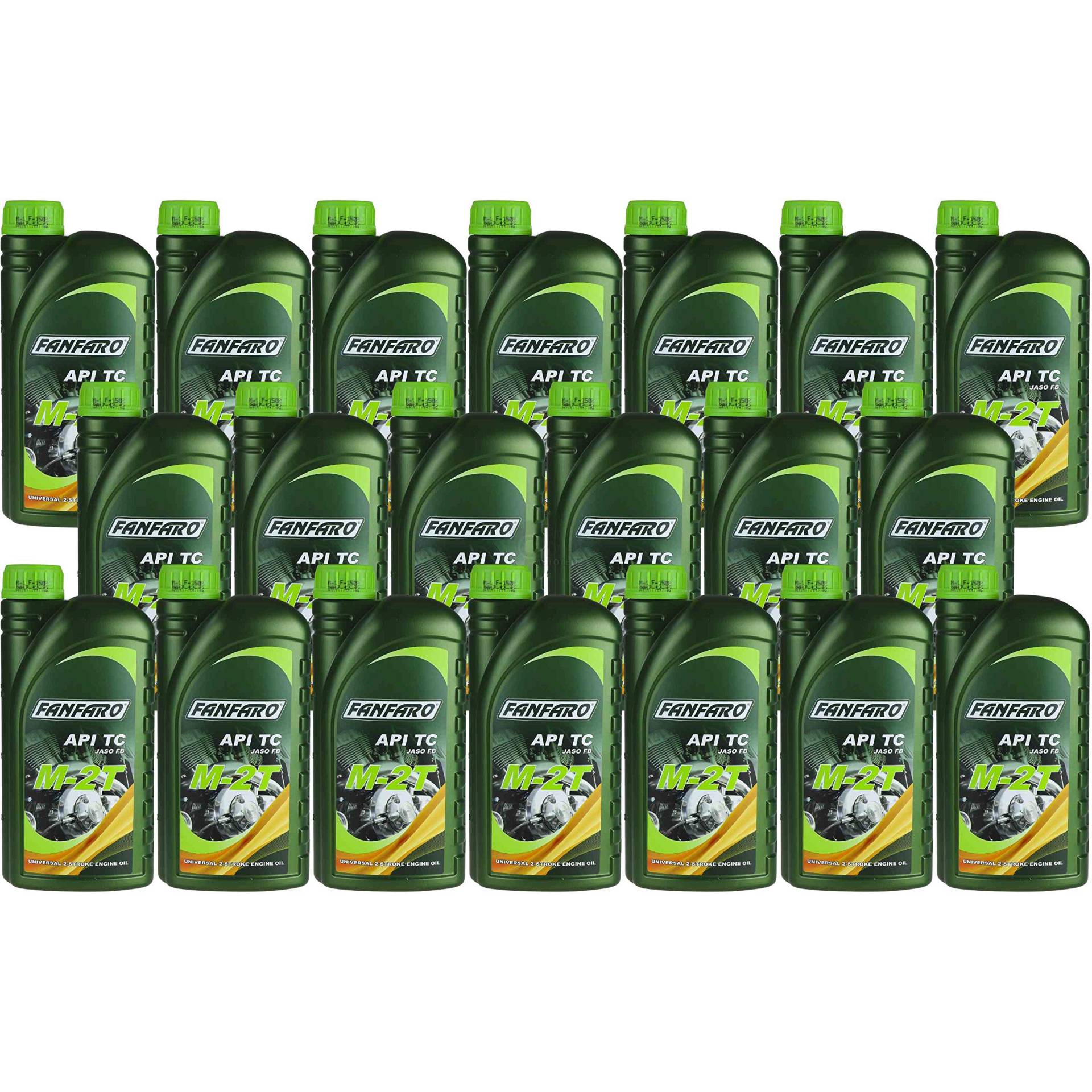 20x1 Liter FANFARO M-2T Universal 2-Takt API TC Motorrädöl Zweitakt Motoröl Öl 20x1 Liter FANFARO M-2T Universal 2-Takt API TC Motorrädöl Zweitakt Motoröl Öl von Diederichs