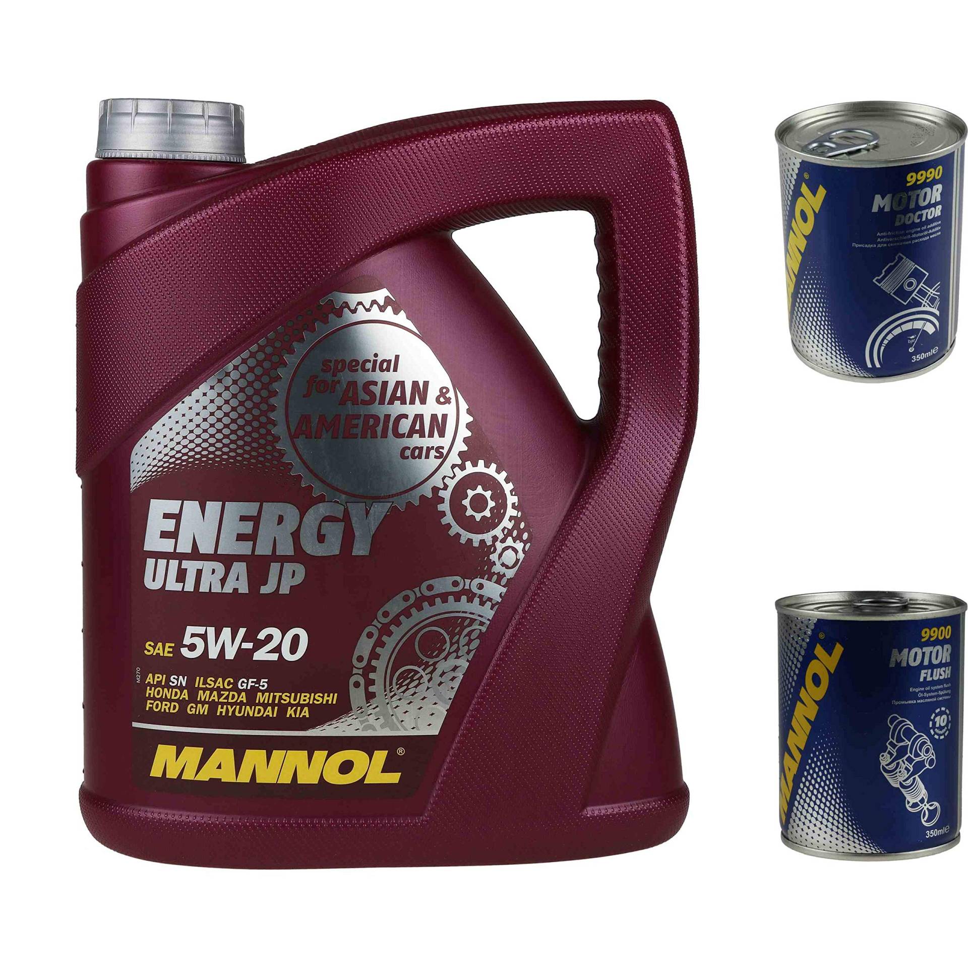 4L Motoröl MANNOL Energy Ultra JP 5W-20 1xMotor Doctor+Motor Flush 4L Motoröl MANNOL Energy Ultra JP 5W-20 1xMotor Doctor+Motor Flush von Diederichs