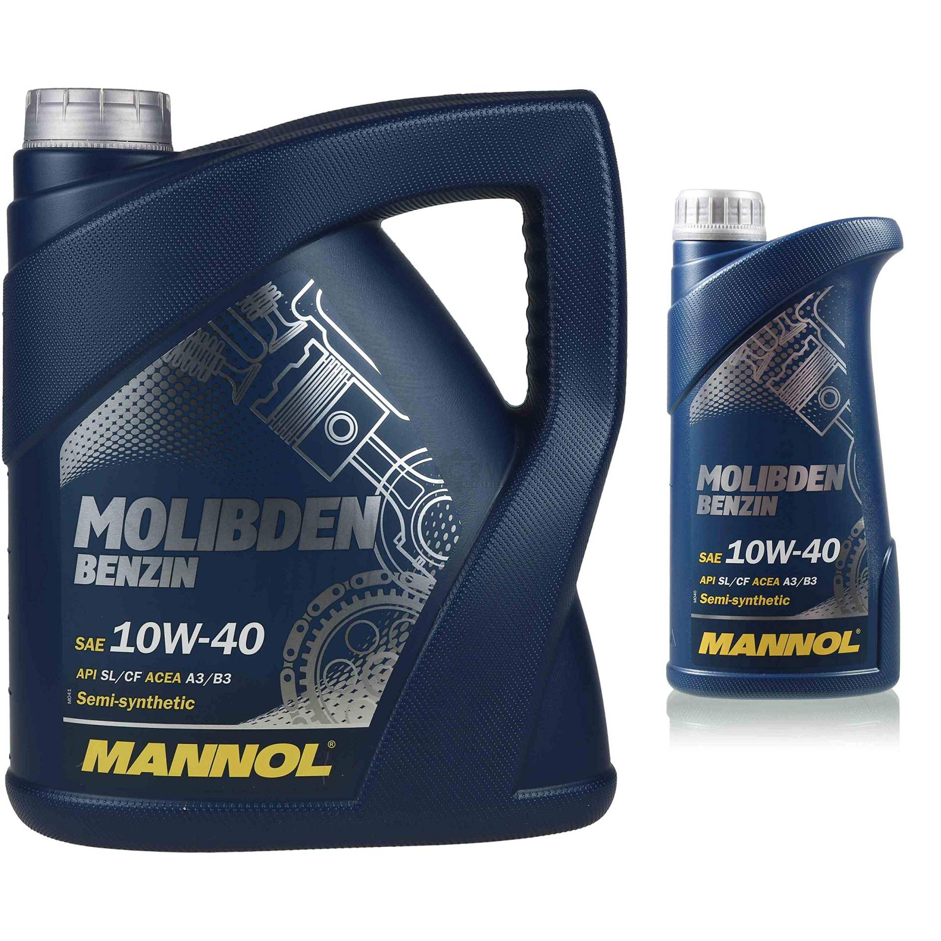 5 Liter Original MANNOL Motoröl Molibden Benzin 10W-40 API SL/CF Engine Oil Öl 5 Liter Original MANNOL Motoröl Molibden Benzin 10W-40 API SL/CF Engine Oil Öl von Diederichs
