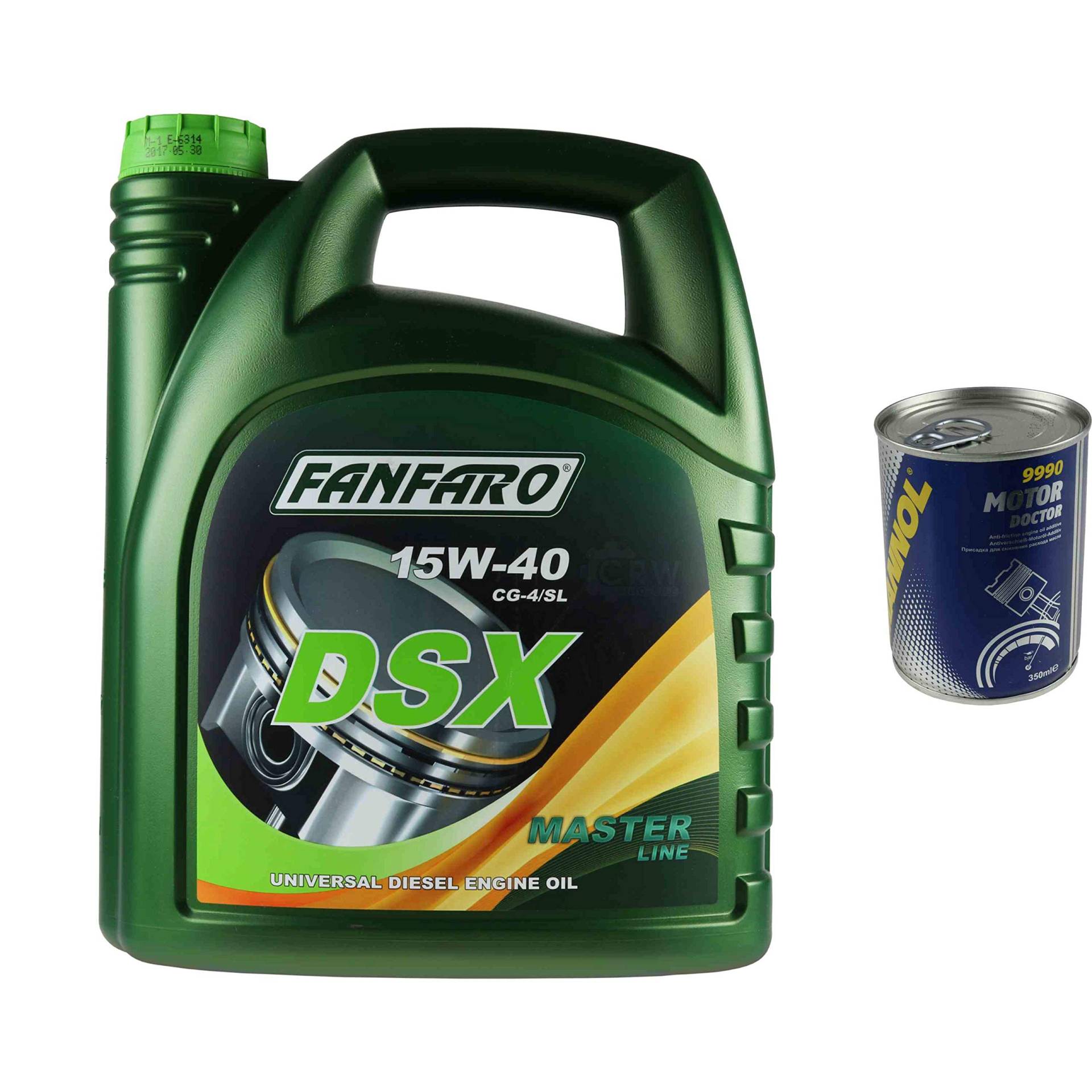 5L Motoröl FANFARO DSX 15W-40 1x MANNOL Motor Doctor ADDITIV 5L Motoröl FANFARO DSX 15W-40 1x MANNOL Motor Doctor ADDITIV von Diederichs