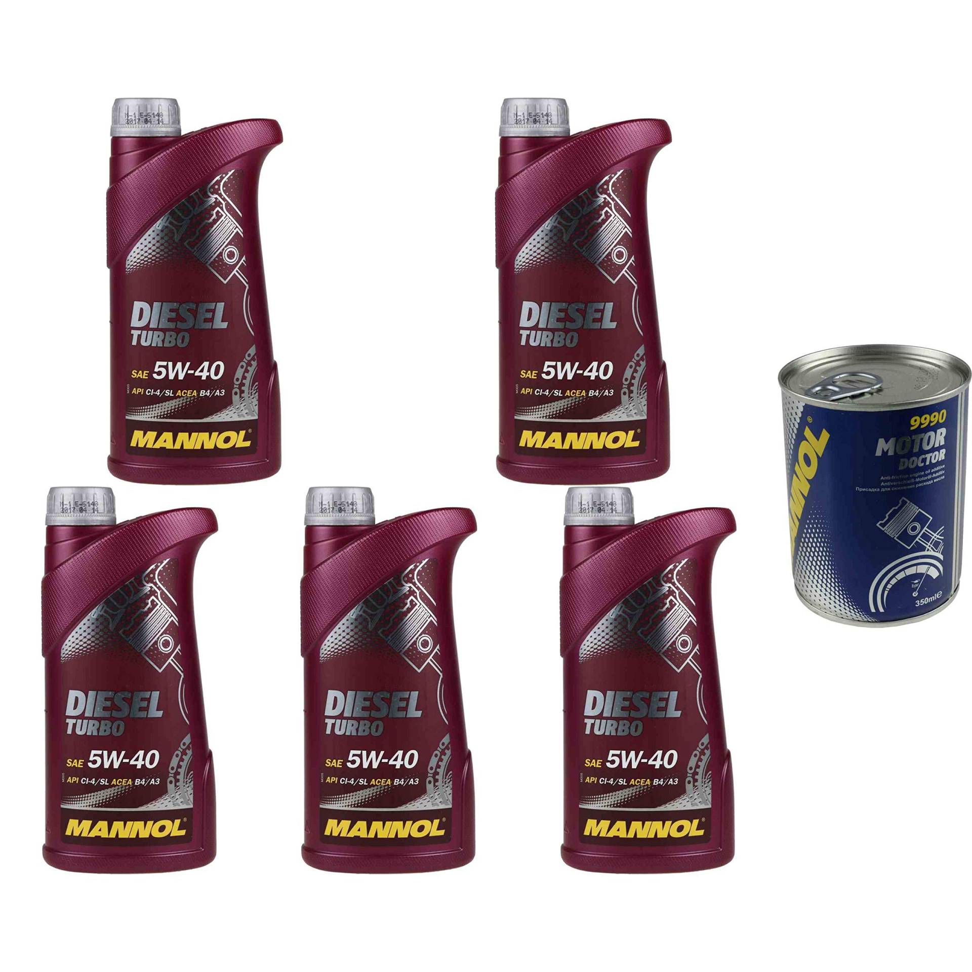 5L Motoröl MANNOL Diesel Turbo 5W-40 1x MANNOL Motor Doctor ADDITIV 5L Motoröl MANNOL Diesel Turbo 5W-40 1x MANNOL Motor Doctor ADDITIV von Diederichs
