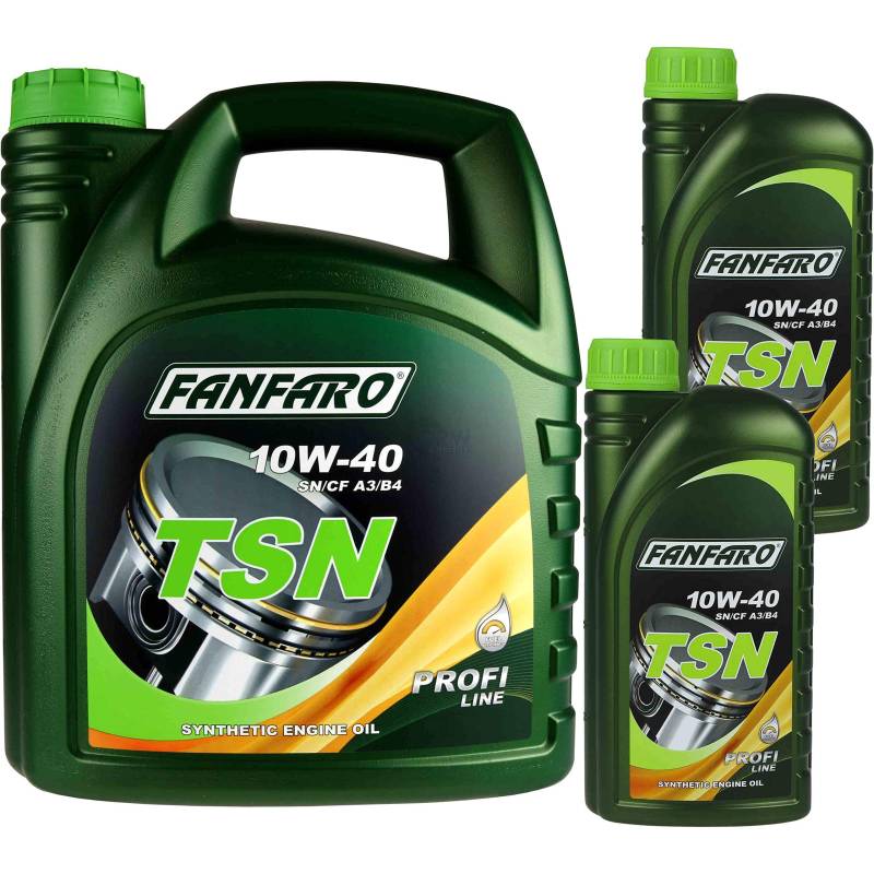 6 Liter Orignal FANFARO TSN 10W-40 API SN/SM/CF Motoröl Engine Oil Öl 11191625 von Diederichs