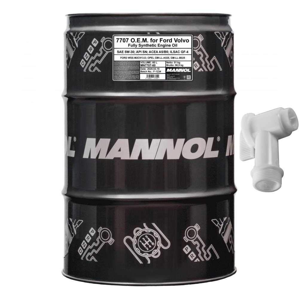 60 L MANNOL 7707 O.E.M. 5W-30 Spezialmotoröl API SN ACEA A5/B5 ILSAC GF-4 Hahn SAE SN/CF WSS-M2C913-C GM LL-A-025/B-025 60 L MANNOL 7707 O.E.M. 5W-30 Spezialmotoröl API SN ACEA A5/B5 ILSAC GF-4 Hahn SAE SN/CF WSS-M2C913-C GM LL-A-025/B-025 von Diederichs