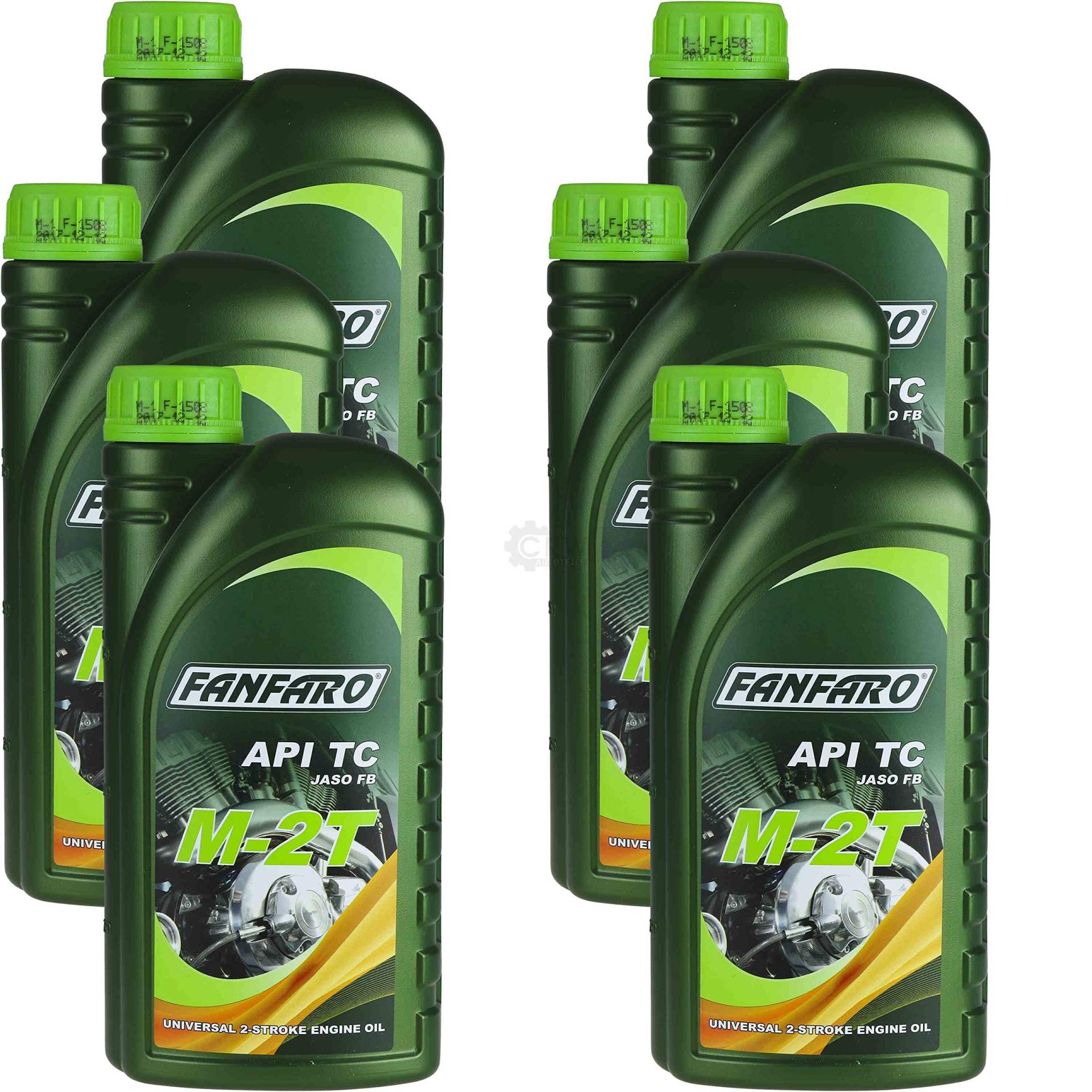6x1 Liter FANFARO M-2T Universal 2-Takt API TC Motorrädöl Zweitakt Motoröl Öl 6x1 Liter FANFARO M-2T Universal 2-Takt API TC Motorrädöl Zweitakt Motoröl Öl von Diederichs