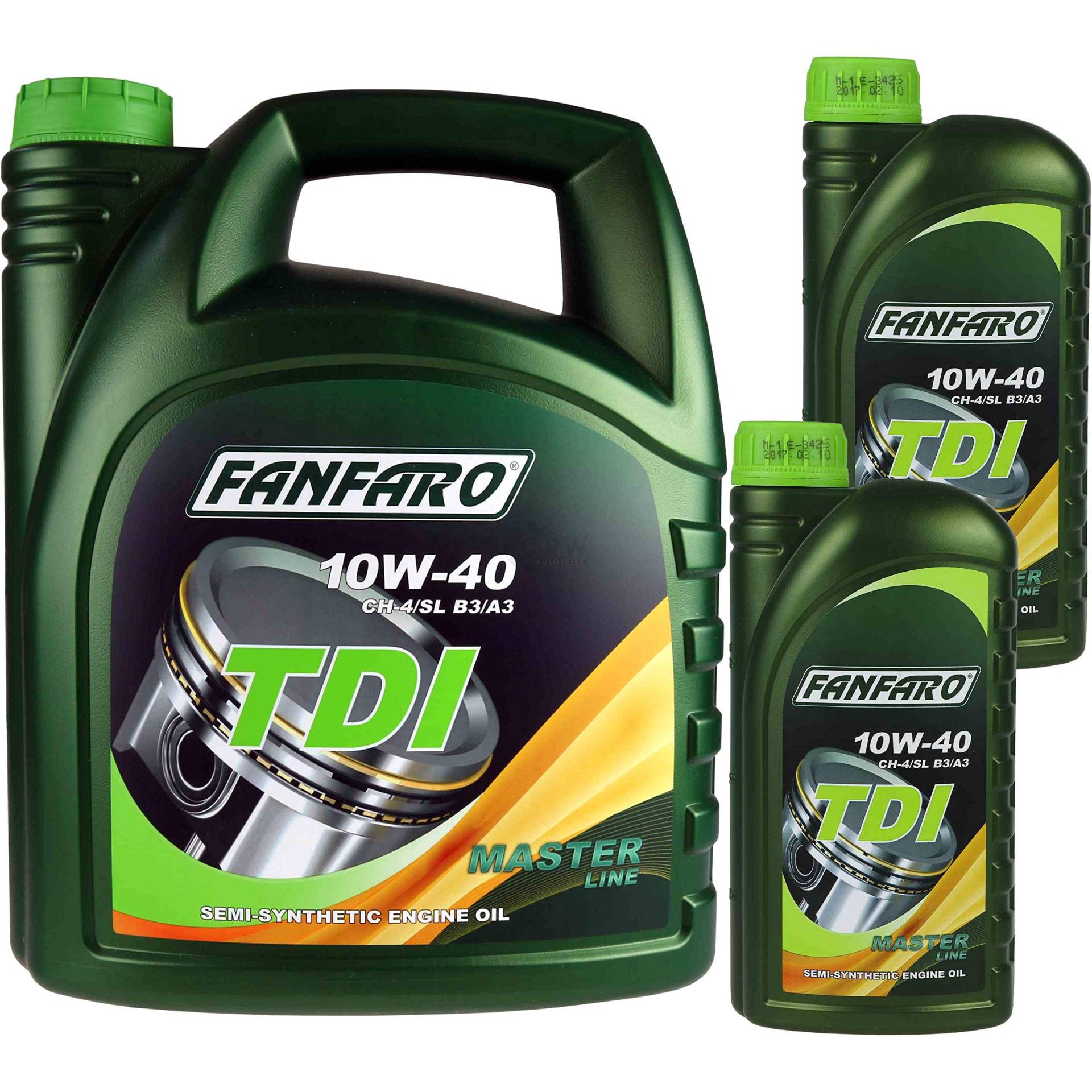 7 Liter OriginalFANFARO TDI 10W-40 API CH-4/SL Motoröl Engine Oil Öl 7 Liter OriginalFANFARO TDI 10W-40 API CH-4/SL Motoröl Engine Oil Öl von Diederichs