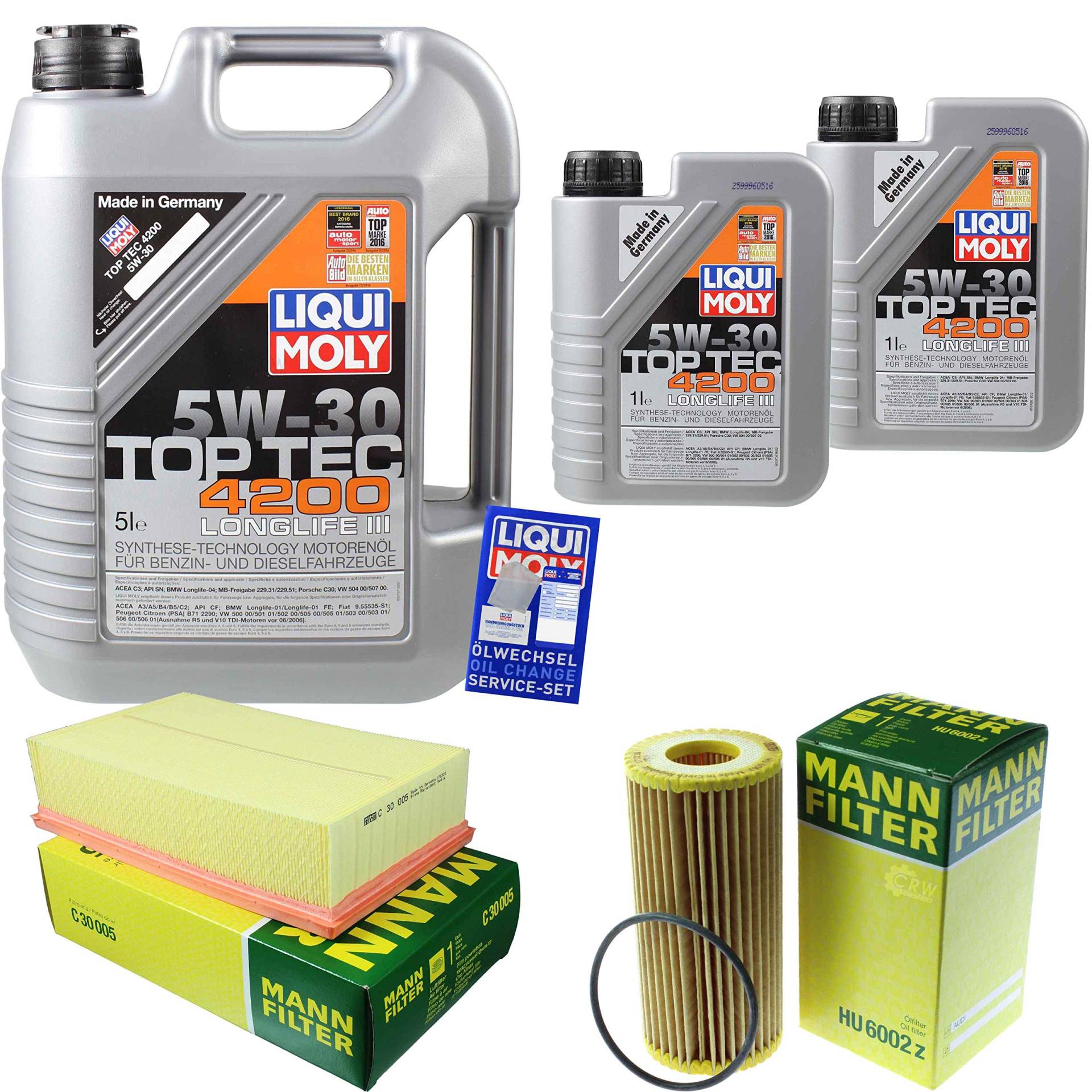 7L LM Motoröl Top Tec 4200+Mann Filter Seat Leon SC 5F5 ST 5F8 BA5 7L LM Motoröl Top Tec 4200+Mann Filter Seat Leon SC 5F5 ST 5F8 BA5 von Diederichs